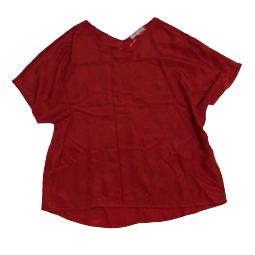 Larry Levine Short Sleeve Batwing Style Blouse